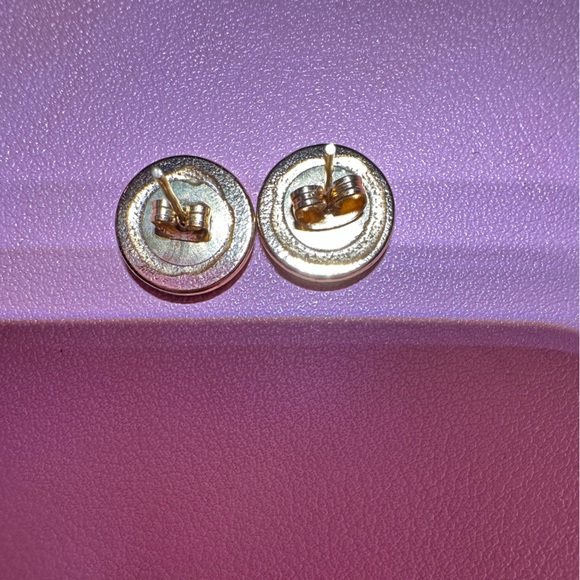 Celine Gold Macadam Triomphe Buttons turned into Studs - Picture 15 of 15